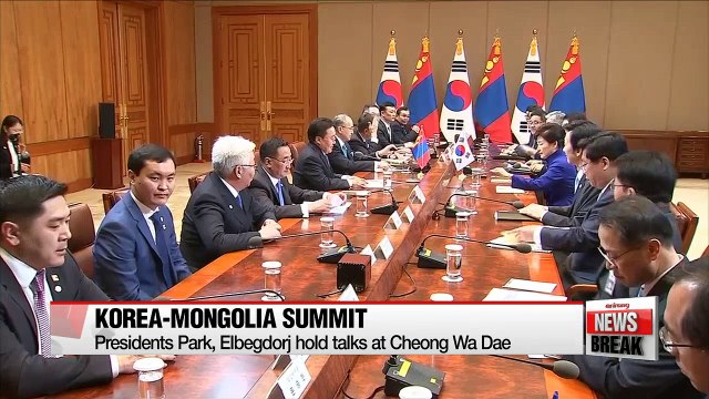 Korea, Mongolia agree to expand flights, economic cooperation at summit