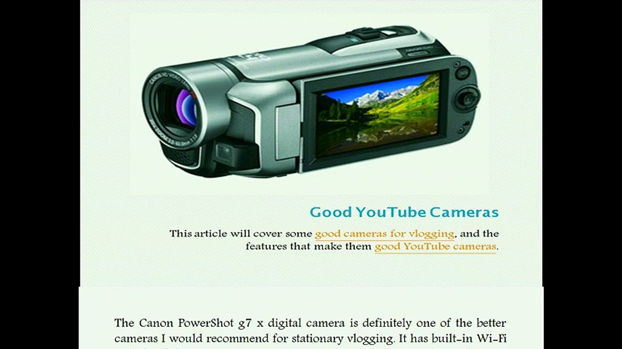 How to Pick Good Cameras for Vlogging