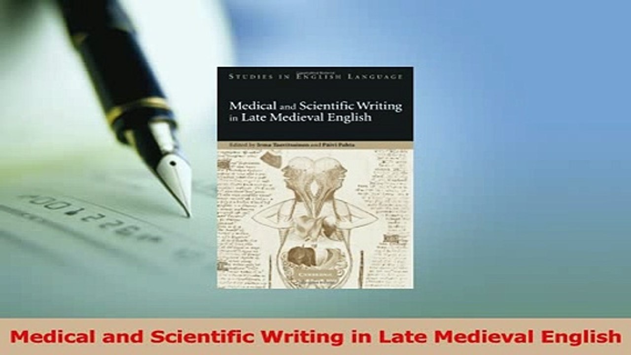 Read  Medical and Scientific Writing in Late Medieval English PDF Online