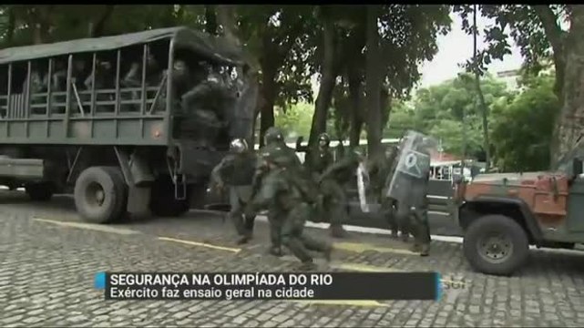 Exército faz ensaio geral para atuar na Olimpíada