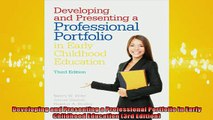 FREE PDF  Developing and Presenting a Professional Portfolio in Early Childhood Education 3rd  BOOK ONLINE