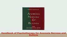 PDF  Handbook of Psychotherapy for Anorexia Nervosa and Bulimia Free Books