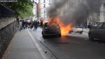 Voiture de police incendiée : des images inédites !