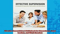 Downlaod Full PDF Free  Effective Supervision A Guidebook for Supervisors Team Leaders and Work Coaches Free Online