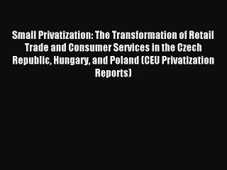 Read Small Privatization: The Transformation of Retail Trade and Consumer Services in the Czech