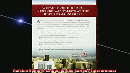 READ book  Raising Venture Capital for the Serious Entrepreneur Online Free