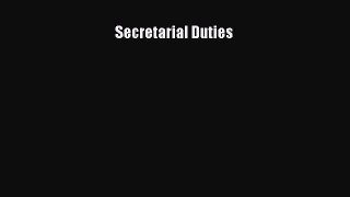 Read Secretarial Duties Ebook Free