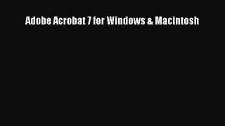 Download Adobe Acrobat 7 for Windows & Macintosh PDF Free