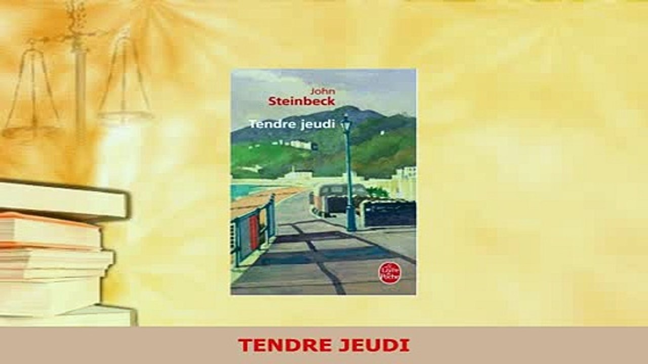 PDF  TENDRE JEUDI  EBook