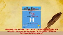 Read  MEMORIAL HOSPITAL CLAY MANCHESTER KY  40962 Scores  Ratings 1 October 2015 Ebook Free