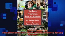 FREE DOWNLOAD  College Freshman Tips  Advice Revised 99 Rules  Packing Checklist  DOWNLOAD ONLINE