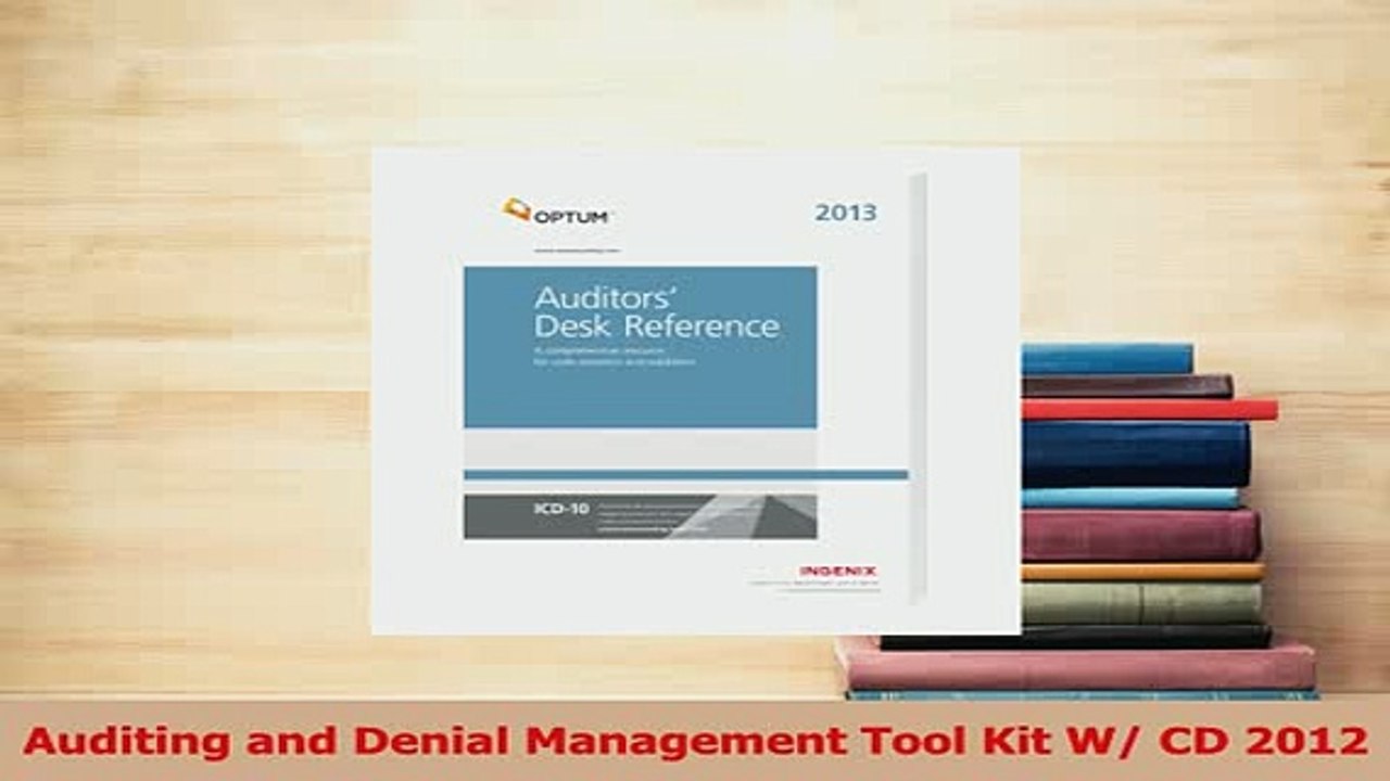 Read  Auditing and Denial Management Tool Kit W CD 2012 Ebook Free
