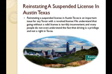 reinstating a suspended license in Austin Texas