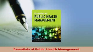 Download  Essentials of Public Health Management Free Books
