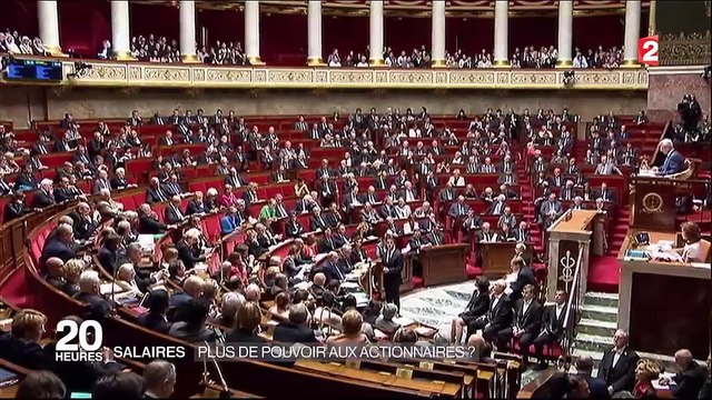 France 2 JT 20h - Salaires des grands patrons - vers un plus grand pouvoir des actionnaires -18 mai 2015
