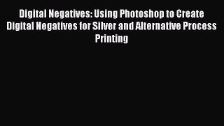 Read Digital Negatives: Using Photoshop to Create Digital Negatives for Silver and Alternative