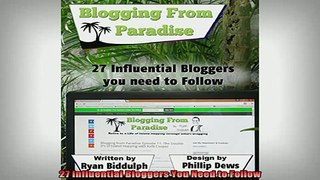 READ book  27 Influential Bloggers You Need to Follow Full Free