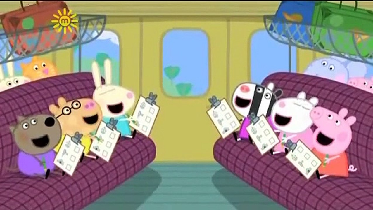 Peppa Pig in English Cartoon    The Train Ride   New Episodes 2013