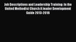 Read Job Descriptions and Leadership Training: In the United Methodist Church A leader Development