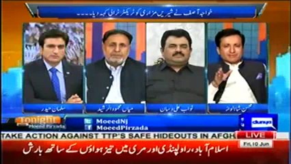 Imran Khan sab se bara chor hai, Nawaz Sharif chor daku hai - Verbal fight between Mehmood Rasheed and Mohsin Ranja