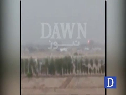 Exclusive Video of Shaheen Airways planes emergency landing at Karachi airport after tyres burst