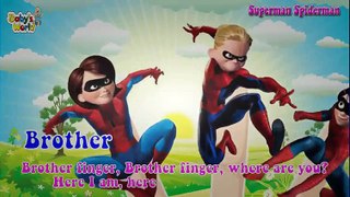 Superman Peppa Pig Cartoons For Children - Finger Family Nursery Rhymes Songs For kids