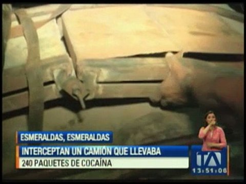 Interceptan camión que transportaba 240 paquetes de cocaína