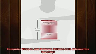 Read here Computer Viruses and Malware Advances in Information Security