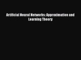 Download Artificial Neural Networks: Approximation and Learning Theory Ebook Free