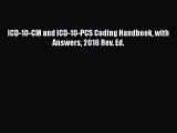 PDF ICD-10-CM and ICD-10-PCS Coding Handbook with Answers 2016 Rev. Ed.  EBook