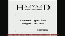 Enjoyed read  Investigative Negotiation Harvard Business Review