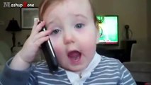 Cute Funny Babies Talking On The Phone Compilation 2014