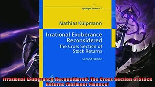 Enjoyed read  Irrational Exuberance Reconsidered The Cross Section of Stock Returns Springer Finance
