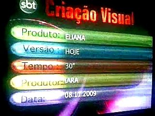Chamada Eliana - Sbt 15:00 Domingo 08/11/2009