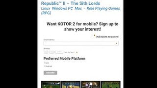 Star Wars Knights of the old Republic 2 - Android