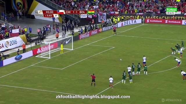 PENALTY Arturo Vidal Second Goal HD - Chile 2-1 Bolivia 10.06.2016 HD