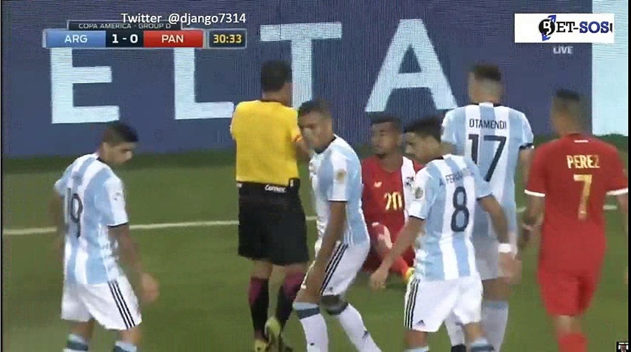 Anibal Godoy Red Card HD - Argentina 1-0 Panama 10.06.2016