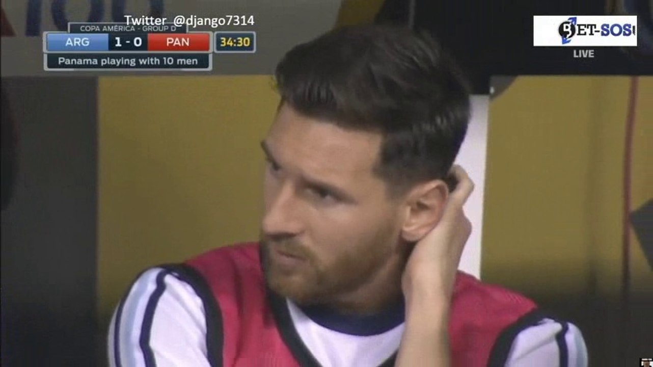 Leo Messi Watching Match Site Brance - Argentina 1-0 Panama 10.06.2016