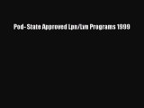 Read Pod- State Approved Lpn/Lvn Programs 1999 PDF Free