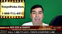 Boston Red Sox vs. San Francisco Giants Pick Prediction MLB Baseball Odds Preview 6-7-2016