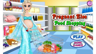 Beautifull Disney Princess Elsa Frozen Pregnant Elsa Food Shopping, Full HD 1080p