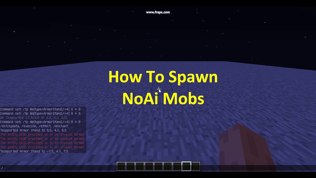 Minecraft: How To Spawn NoAi Mobs 1.9+(PC)