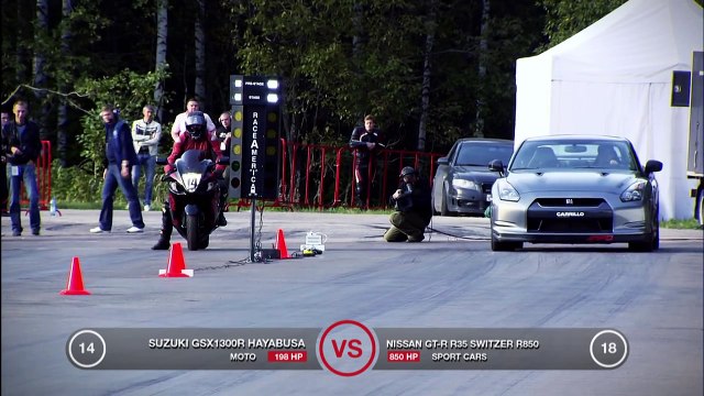 GTR Switzer R850 vs Suzuki Hayabusa / ГТР против Хаябусы