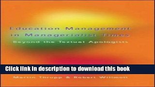 Read Education Management in Managerialist Times: Beyond the Textual Apologists  PDF Free