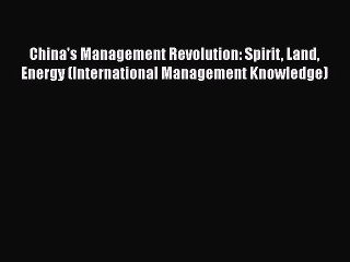 Download China's Management Revolution: Spirit Land Energy (International Management Knowledge)