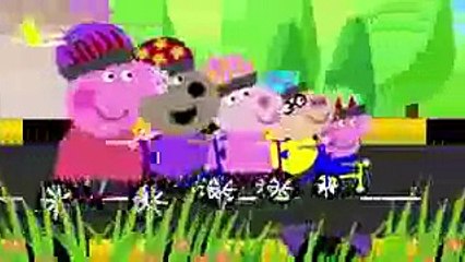 Peppa pig finger family   Rhymes Peppa Pig cycle ride finger family