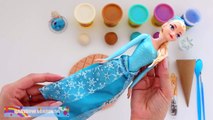 Play Doh How to Make a Frozen Elsa Slime Ice Cream RainbowLearning