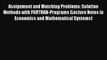 Read Assignment and Matching Problems: Solution Methods with FORTRAN-Programs (Lecture Notes