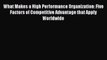 PDF What Makes a High Performance Organization: Five Factors of Competitive Advantage that