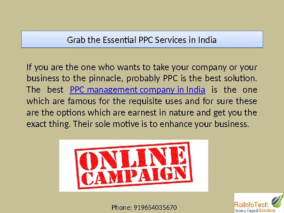 Grab the Essential PPC Services in India